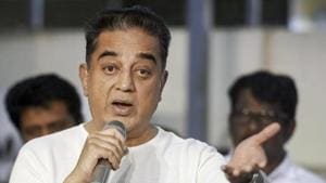 Makkal Needhi Maiam (MNM) President Kamal Haasan addressing a press conference(PTI File Photo) Makkal Needhi Maiam (MNM) President Kamal Haasan addressing a press conference(PTI File Photo)