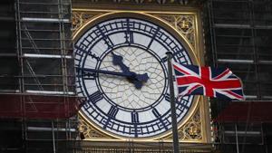 A Union Jack flag flutters in front of Big Ben's clock face in London, Britain.(REUTERS) A Union Jack flag flutters in front of Big Ben's clock face in London, Britain.(REUTERS)