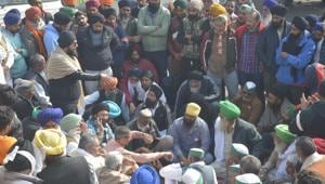 Ghaziabad, India - December 16: Farmers congregate during the ongoing protest against the new farm laws at Ghazipur (Delhi-UP border) near Ghaziabad, India, on Wednesday, December 16, 2020. (Photo by Sakib Ali /Hindustan Times) Ghaziabad, India - December 16: Farmers congregate during the ongoing protest against the new farm laws at Ghazipur (Delhi-UP border) near Ghaziabad, India, on Wednesday, December 16, 2020. (Photo by Sakib Ali /Hindustan Times)