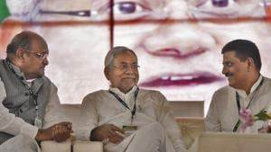 Nitish Kumar has begun to visit JD(U) office and interact with party functionaries and workers.(Burhaan Kinu/HT PHOTO) Nitish Kumar has begun to visit JD(U) office and interact with party functionaries and workers.(Burhaan Kinu/HT PHOTO)