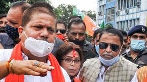 The top court on Friday protected BJP leaders Arjun Singh, Kailash Vijayvargiya, Pawan Singh, Mukul Roy and Saurav Singh from any coercive steps to be taken by the West Bengal Police in FIRs registered against .(PTI PHOTO.) The top court on Friday protected BJP leaders Arjun Singh, Kailash Vijayvargiya, Pawan Singh, Mukul Roy and Saurav Singh from any coercive steps to be taken by the West Bengal Police in FIRs registered against .(PTI PHOTO.)