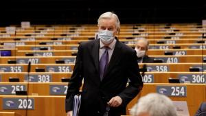EU chief Brexit negotiator Michel Barnier attends a debate on future relations between Britain and the EU.(REUTERS) EU chief Brexit negotiator Michel Barnier attends a debate on future relations between Britain and the EU.(REUTERS)