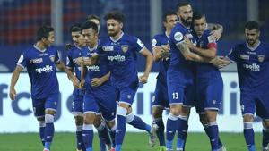 Players of Chennaiyin FC celebrate a goal.(Image Credit: ISL) Players of Chennaiyin FC celebrate a goal.(Image Credit: ISL)