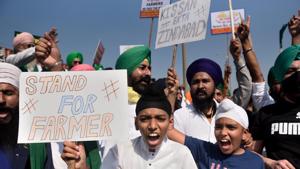 Farmers from different parts of the country, including Haryana and Punjab, have been camping at various border points of Delhi for three weeks to demand a repeal of the farm laws(Satish Bate/HT PHOTO) Farmers from different parts of the country, including Haryana and Punjab, have been camping at various border points of Delhi for three weeks to demand a repeal of the farm laws(Satish Bate/HT PHOTO)