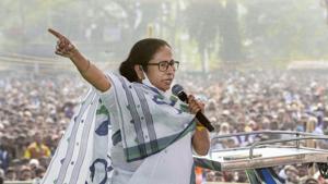 West Bengal Chief Minister Mamata Banerjee addressing during a rally at Rashmela Ground in Cooch Behar district, Wednesday.(PTI File Photo) West Bengal Chief Minister Mamata Banerjee addressing during a rally at Rashmela Ground in Cooch Behar district, Wednesday.(PTI File Photo)
