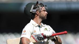 Australia's Matthew Wade walks off after he was trapped LBW by India for 8 runs on the second day of their cricket test match at the Adelaide Oval in Adelaide, Australia, Friday, Dec. 18, 2020. (AP Photo/James Elsby)(AP)