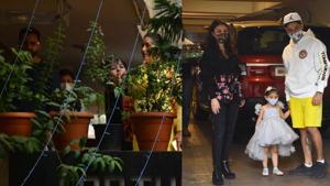 Saif Ali Khan, Kareena Kapoor, Soha Ali Khan, Inaaya and Kunal Kemmu at Taimur’s birthday bash.(Varinder Chawla) Saif Ali Khan, Kareena Kapoor, Soha Ali Khan, Inaaya and Kunal Kemmu at Taimur’s birthday bash.(Varinder Chawla)