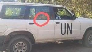 Indian officials had on Friday rejected claims by the Pakistani military’s media arm and Foreign Office that a vehicle carrying two officers of the United Nations Military Observer Group in India and Pakistan (UNMOGIP) was “specifically targeted” by Indian troops from across the LoC.(PHOTO: @OfficialDGISPR.) Indian officials had on Friday rejected claims by the Pakistani military’s media arm and Foreign Office that a vehicle carrying two officers of the United Nations Military Observer Group in India and Pakistan (UNMOGIP) was “specifically targeted” by Indian troops from across the LoC.(PHOTO: @OfficialDGISPR.)