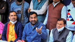 Beniwal said that the party will launch a march towards Delhi on December 26 in support of farmers.(PTI Photo) Beniwal said that the party will launch a march towards Delhi on December 26 in support of farmers.(PTI Photo)