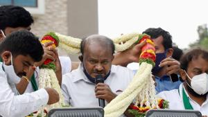 Former Chief Minister HD Kumaraswamy.(PTI) Former Chief Minister HD Kumaraswamy.(PTI)