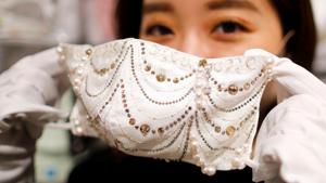 A file photo of a diamond-studded mask at a shop in Tokyo (used for representational purpose only).(REUTERS/ FILE) A file photo of a diamond-studded mask at a shop in Tokyo (used for representational purpose only).(REUTERS/ FILE)