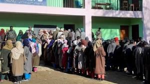 The L-G said that voter turnout was comparatively high even in areas traditionally known for low voter turnout in the Union Territory of Jammu and Kashmir.(ANI Photo) The L-G said that voter turnout was comparatively high even in areas traditionally known for low voter turnout in the Union Territory of Jammu and Kashmir.(ANI Photo)