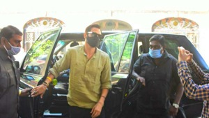 Actor Arjun Rampal arrived at NCB office, in Mumbai on Monday.(Photo by Bhushan Koyande) Actor Arjun Rampal arrived at NCB office, in Mumbai on Monday.(Photo by Bhushan Koyande)