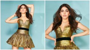Alaya looks like a million bucks in gold mini dress and heels(Instagram/tanghavri) Alaya looks like a million bucks in gold mini dress and heels(Instagram/tanghavri)