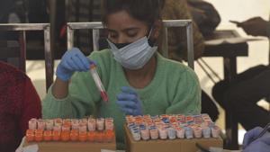 According to official records of the state health department, over 99,000 Covid-19 tests were conducted between December 13-19. A total of 3914 cases were reported during the week while 3904 patients recovered successfully.(HT PHOTO.) According to official records of the state health department, over 99,000 Covid-19 tests were conducted between December 13-19. A total of 3914 cases were reported during the week while 3904 patients recovered successfully.(HT PHOTO.)