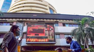 The market capitalisation of all BSE-listed companies dropped by Rs 6.59 lakh crore to stand at Rs 178.79 lakh crore.(PTI) The market capitalisation of all BSE-listed companies dropped by Rs 6.59 lakh crore to stand at Rs 178.79 lakh crore.(PTI)