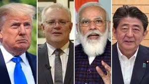 US President Donald Trump has conferred the Legion of Merit award on Prime Minister Narendra Modi, former Japan Prime Minister Shinzo Abe and Australian Prime Minister Scott Morrison(Agencies) US President Donald Trump has conferred the Legion of Merit award on Prime Minister Narendra Modi, former Japan Prime Minister Shinzo Abe and Australian Prime Minister Scott Morrison(Agencies)