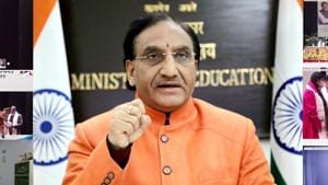 Union education minister, Dr Ramesh Pokhriyal ‘Nishank’.(ANI) Union education minister, Dr Ramesh Pokhriyal ‘Nishank’.(ANI)