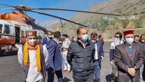 Himachal Pradesh Chief Minister Jai Ram Thakur taking stock of the Atal Tunnel on Manali-Leh road. In an interview to HT, he exuded an air of quiet confidence in his ability to deal with the challenges ahead.(PTI file photo) Himachal Pradesh Chief Minister Jai Ram Thakur taking stock of the Atal Tunnel on Manali-Leh road. In an interview to HT, he exuded an air of quiet confidence in his ability to deal with the challenges ahead.(PTI file photo)