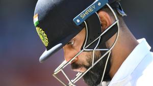 Indian captain Virat Kohli leaves the field.(via REUTERS) Indian captain Virat Kohli leaves the field.(via REUTERS)