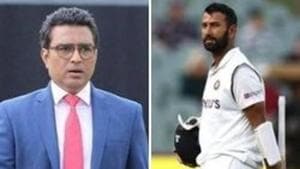 Photo of former Indian cricketer Sanjay Manjrekar (L) and Cheteshwar Pujara (R)(HT Collage) Photo of former Indian cricketer Sanjay Manjrekar (L) and Cheteshwar Pujara (R)(HT Collage)
