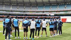 Indian team during practice session in Adelaide(BCCI/Twitter) Indian team during practice session in Adelaide(BCCI/Twitter)