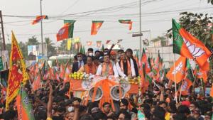 Suvendu Adhikari, who was welcomed into the BJP by Union home minister Amit Shah on December 19, was called a traitor at the Trinamool roadshow and rally at Kanthi at his hometown in Bengal’s East Midnapore district on Wednesday. (HT Photo) Suvendu Adhikari, who was welcomed into the BJP by Union home minister Amit Shah on December 19, was called a traitor at the Trinamool roadshow and rally at Kanthi at his hometown in Bengal’s East Midnapore district on Wednesday. (HT Photo)
