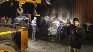 The youth were headed to Udaipur for New Year celebrations when their car rammed into a parked truck-trailer on the highway.(PTI Photo/Representational use/File) The youth were headed to Udaipur for New Year celebrations when their car rammed into a parked truck-trailer on the highway.(PTI Photo/Representational use/File)