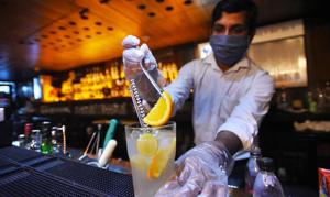 Restaurant staff are trained to serve guests with a proper hygiene protocol(Photo: Amal KS /HT) Restaurant staff are trained to serve guests with a proper hygiene protocol(Photo: Amal KS /HT)
