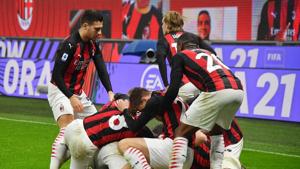 Soccer Football - Serie A - AC Milan v Lazio - San Siro, Milan, Italy - December 23, 2020 AC Milan's Theo Hernandez celebrates scoring their third goal with teammates(REUTERS) Soccer Football - Serie A - AC Milan v Lazio - San Siro, Milan, Italy - December 23, 2020 AC Milan's Theo Hernandez celebrates scoring their third goal with teammates(REUTERS)