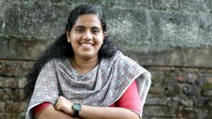 Arya Rajendran became a member of Bala Sangam, a children’s outfit affiliated to the party, at the tender age of six. Now she is its state president and also an office-bearer of the Students Federation of India.(Vivek R Nair/HT PHOTO.) Arya Rajendran became a member of Bala Sangam, a children’s outfit affiliated to the party, at the tender age of six. Now she is its state president and also an office-bearer of the Students Federation of India.(Vivek R Nair/HT PHOTO.)