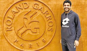 Doubles pro Divij Sharan at Roland Garros. “I would sanitise everything in every hotel room, even my bags,” he says . Doubles pro Divij Sharan at Roland Garros. “I would sanitise everything in every hotel room, even my bags,” he says .
