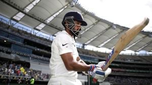 Ajinkya Rahane of India walks out to bat.(Getty Images) Ajinkya Rahane of India walks out to bat.(Getty Images)