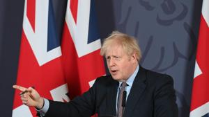 Britain's Prime Minister Boris Johnson speaks during a media briefing in Downing Street, London, Thursday, Dec. 24, 2020. Britain and the European Union have struck a provisional free-trade agreement that should avert New Year’s chaos for cross-border commerce and bring a measure of certainty to businesses after years of Brexit turmoil. (Paul Grover/Pool Photo via AP) Britain's Prime Minister Boris Johnson speaks during a media briefing in Downing Street, London, Thursday, Dec. 24, 2020. Britain and the European Union have struck a provisional free-trade agreement that should avert New Year’s chaos for cross-border commerce and bring a measure of certainty to businesses after years of Brexit turmoil. (Paul Grover/Pool Photo via AP)