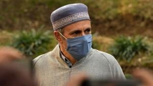 Omar Abdullah, former chief minister of Jammu and Kashmir attends a press conference after a meeting with political leaders at his residence in Srinagar.(AFP) Omar Abdullah, former chief minister of Jammu and Kashmir attends a press conference after a meeting with political leaders at his residence in Srinagar.(AFP)