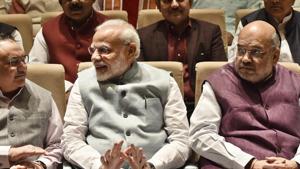 Prime Minister Narendra Modi has pushed for conducting simultaneous elections to the Lok Sabha and the state assemblies over the last few years on the ground that it does away with the obstruction in carrying out development work that is hampered by the model code of conduct imposed due to polls.(HT PHOTO.) Prime Minister Narendra Modi has pushed for conducting simultaneous elections to the Lok Sabha and the state assemblies over the last few years on the ground that it does away with the obstruction in carrying out development work that is hampered by the model code of conduct imposed due to polls.(HT PHOTO.)