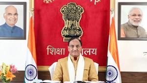 Union Education Minister Dr. Ramesh Pokhriyal 'Nishank'.(ANI) Union Education Minister Dr. Ramesh Pokhriyal 'Nishank'.(ANI)