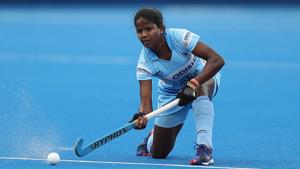 Namita Toppo of India during the Pool B game between India and USA.(Getty Images) Namita Toppo of India during the Pool B game between India and USA.(Getty Images)