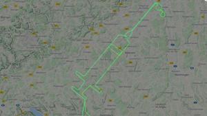 A flightradar24.com handout photo received on December 27, 2020 shows the flight track for a D-ENIG plane.(via REUTERS) A flightradar24.com handout photo received on December 27, 2020 shows the flight track for a D-ENIG plane.(via REUTERS)