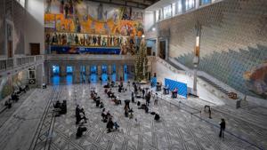 General view during a news conference on new measures against the coronavirus disease (COVID-19) at Oslo City Hall, Oslo, Norway.(via REUTERS) General view during a news conference on new measures against the coronavirus disease (COVID-19) at Oslo City Hall, Oslo, Norway.(via REUTERS)