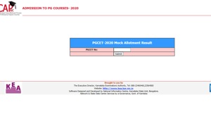 Karnataka PGCET mock allotment result 2020.(Screengrab) Karnataka PGCET mock allotment result 2020.(Screengrab)