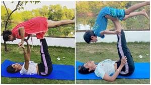 Shilpa Shetty, Viaan and Shamita have fun while exercising on vacation(Instagram/theshilpashetty)