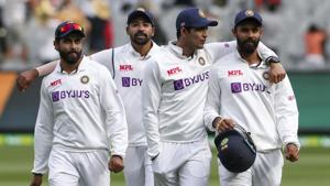 Indian players walk from the field at the close of play on day three of the second cricket test between India and Australia at the Melbourne Cricket Ground.(AP) Indian players walk from the field at the close of play on day three of the second cricket test between India and Australia at the Melbourne Cricket Ground.(AP)