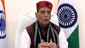 Defence Minister Rajnath Singh.(ANI) Defence Minister Rajnath Singh.(ANI)