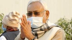 Bihar Chief Minister Nitish Kumar arrives at JDU office in Patna on Monday.(Santosh Kumar/HT PHOTO) Bihar Chief Minister Nitish Kumar arrives at JDU office in Patna on Monday.(Santosh Kumar/HT PHOTO)