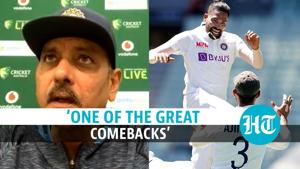 <p>Indian cricket team's head coach Ravi Shastri lauded the performance of debutants Mohammad Siraj and Shubman Gill in the 2nd test in Melbourne. Shastri said that the victory in the 2nd test will go down as one of the best comebacks in the history of world cricket. Shastri said that both the debutants showed immense character and maturity in the middle. India beat Australia by 8 wickets in the 2nd test to level the test series. Watch the full video for all the details.</p> <p>Indian cricket team's head coach Ravi Shastri lauded the performance of debutants Mohammad Siraj and Shubman Gill in the 2nd test in Melbourne. Shastri said that the victory in the 2nd test will go down as one of the best comebacks in the history of world cricket. Shastri said that both the debutants showed immense character and maturity in the middle. India beat Australia by 8 wickets in the 2nd test to level the test series. Watch the full video for all the details.</p>