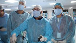 The Surgical Skills Centre at World Laparoscopy Hospital, developed by Professor R.K. Mishra in the year 2000, has facilities that include wet labs with workstations equipped with state-of-the-art laparoscopic equipment. The Surgical Skills Centre at World Laparoscopy Hospital, developed by Professor R.K. Mishra in the year 2000, has facilities that include wet labs with workstations equipped with state-of-the-art laparoscopic equipment.