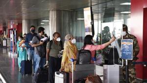 According to officials, two female passengers, who arrived from Tashkent on the intervening night of May 2 and May 3 last year were detained and confined.(Vipin Kumar/HT PHOTO) According to officials, two female passengers, who arrived from Tashkent on the intervening night of May 2 and May 3 last year were detained and confined.(Vipin Kumar/HT PHOTO)