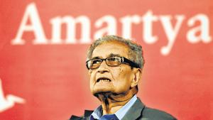 With Bengal’s icons occupying centre stage in political discourse in the run up to the assembly elections, Sen said one must remember that all luminaries “have wanted and argued” for unity.(Vipin Kumar/Hindustan Times) With Bengal’s icons occupying centre stage in political discourse in the run up to the assembly elections, Sen said one must remember that all luminaries “have wanted and argued” for unity.(Vipin Kumar/Hindustan Times)