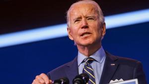 US President-elect Joe Biden delivers a speech after a conference video call focused on foreign policy at his transition headquarters in Wilmington, Delaware, on December 28.(REUTERS) US President-elect Joe Biden delivers a speech after a conference video call focused on foreign policy at his transition headquarters in Wilmington, Delaware, on December 28.(REUTERS)